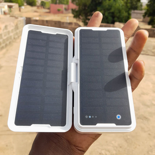 PowerBank HEPU capacité 20000mah avec 2 panneaux solaires