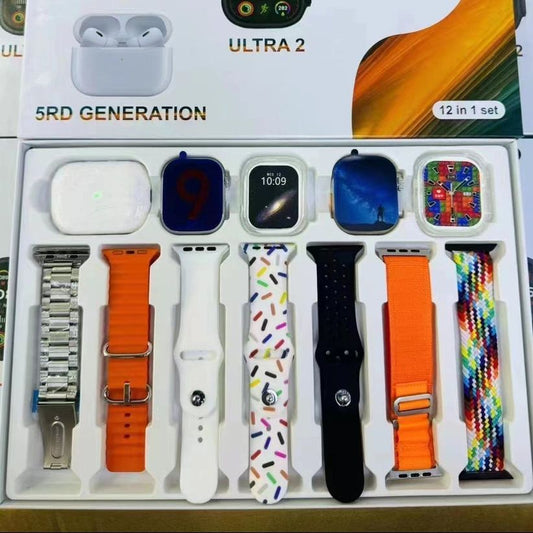 Smart Watch i60 ( 2 Montres + 1 AirPods Pro + 7 Bracelets )