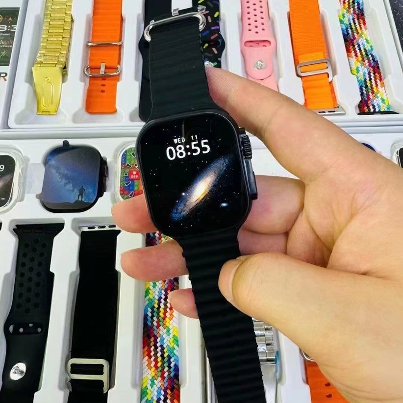 Smart Watch ( 1 Montre + 1 AirPods Pro + 7 Bracelets + pochette )